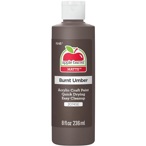 Apple Barrel 20745 Acrylic Paint (8-Ounce), 2075 Burnt Umber, 8 oz